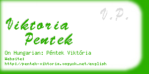 viktoria pentek business card